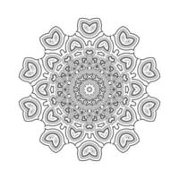 beau vecteur de mandala d'art en ligne