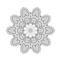 beau vecteur de mandala d'art en ligne