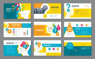 Modèles de présentation, éléments d&#39;infographie Ensemble de conception de modèle vecteur