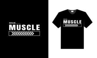 meilleur design de t-shirt pour les amateurs de gym et de fitness. vecteur