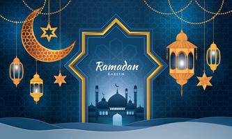 Carte de voeux de Ramadan Kareem vecteur