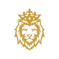 modèle de vecteur d'image logo roi lion de luxe