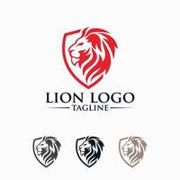 modèle de vecteur de conception de logo tête de lion