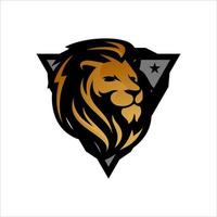 tête de lion modèle de conception de logo illustration vectorielle vecteur