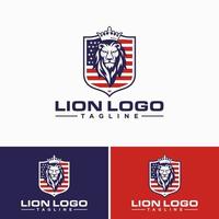 tête de lion modèle de conception de logo illustration vectorielle vecteur