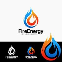 logo de feu, logo et icône web abstraite et symbole d'identité de vecteur de feu. icône de logotype moderne
