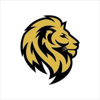 tête de lion modèle de conception de logo illustration vectorielle