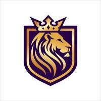 tête de lion modèle de conception de logo illustration vectorielle