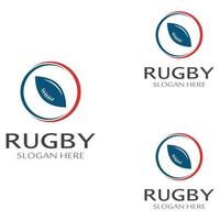 logo ballon de rugby. à l'aide d'un concept de conception de modèle d'illustration vectorielle. peut être utilisé pour les logos sportifs et un logo d'équipe