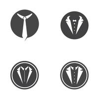 icône de smoking et logo pour vêtements pour hommes, modèle de conception et illustration vectorielle