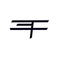 lettre dynamique monogramme plat fe logo abstrait vecteur
