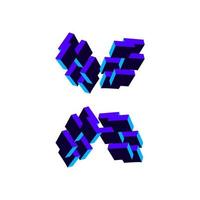 création de logo moderne de technologie de bloc abstrait vecteur