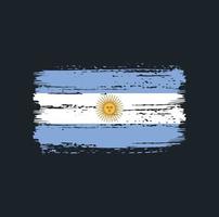 coups de pinceau du drapeau argentin. drapeau national vecteur