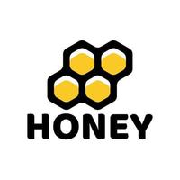 création de logo de miel sucré vecteur