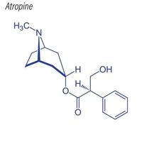 vecteur formule squelettique de l'atropine..