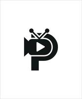 p logo média vecteur