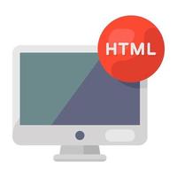 html en ligne dans un style plat moderne vecteur