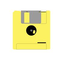 disquette vintage sur blanc vecteur