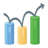 conception modifiable de l'icône du graphique à colonnes vecteur