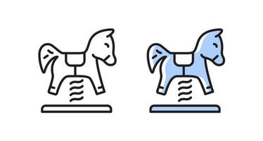 icône de cheval de carrousel. parc d'attractions pour enfants. symbole simple de vecteur. vecteur