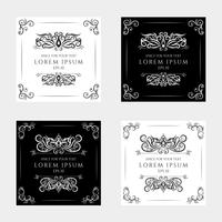 Set d&#39;invitations de mariage vecteur