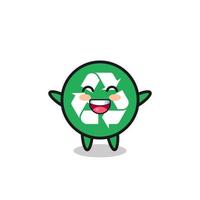 personnage de dessin animé de recyclage de bébé heureux vecteur
