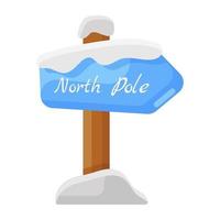icône du pôle nord dans un style plat
