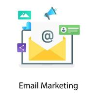 promotion en ligne, vecteur de gradient du marketing par e-mail