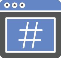 style d'icône de hashtag vecteur