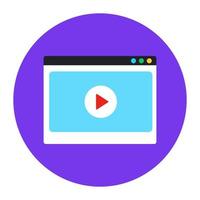 icône modifiable de vidéo Web, streaming vidéo vecteur