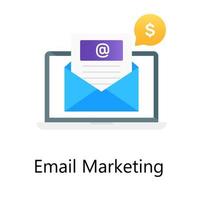 promotion en ligne, vecteur de gradient du marketing par e-mail