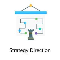 vecteur de gradient plat de la direction de la stratégie, plan du site tactique