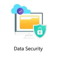 vecteur de sécurité des données en style dégradé, protection du dossier d'informations