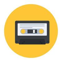 format d'enregistrement sur bande magnétique, icône de cassette vecteur