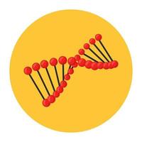 conception d'icône plate d'un adn, acide désoxyribonucléique vecteur