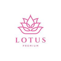 fleur de lotus logo abstrait beauté spa salon vecteur