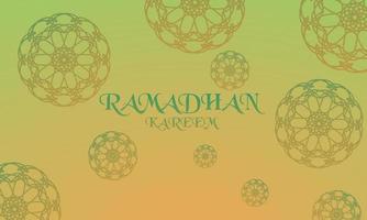 fond d'affiche du mois de ramadan avec ornement de mandala vecteur