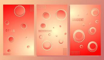 un ensemble de modèles de couverture de brochure avec des motifs géométriques et des dégradés rouges vecteur