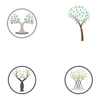 modèle de conception de concept de logo arbre et bois humain vecteur