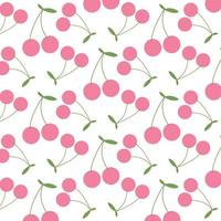 modèle vectoriel avec des cerises dans un style rétro. motif rétro moderne.