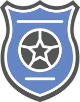 style d'icône d'insigne de police vecteur