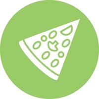 style d'icône de tranche de pizza vecteur