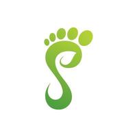 vecteur de conception de logo de soins des pieds. symbole de massage des pieds