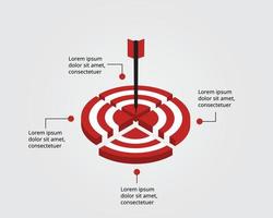 modèle d'objectif pour infographie pour présentation pour 4 éléments vecteur