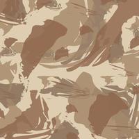 abstract brush art camouflage brun sable du désert modèle militaire fond prêt pour votre conception vecteur