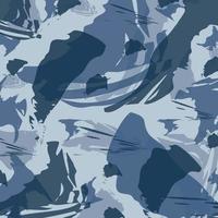 pinceau abstrait art camouflage bleu mer océan modèle militaire arrière-plan prêt pour votre conception vecteur