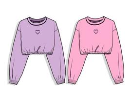 illustration vectorielle de deux sweats à capuche de couleur différente vecteur