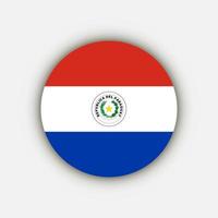 pays paraguay. drapeau paraguayen. illustration vectorielle. vecteur