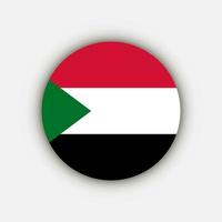 pays soudan. drapeau soudanais. illustration vectorielle. vecteur