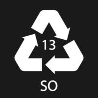 symbole de recyclage de la batterie 13 donc. illustration vectorielle vecteur